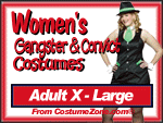 Women's Gangster & Convict Costumes (Plus Size-XL)