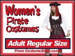 Women's Pirate Costumes (Adult Regular Size)