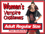 Women's Vampiress Costumes (Adult Regular Size)