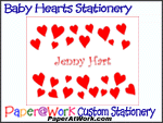 Baby Hearts Stationery Invitation & Thank You Note