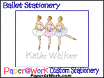 Ballet Dancers Stationery, Party Invitations & Thank You Notes
