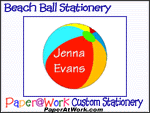 Beach Ball Stationery, Party Invitations & Thank You Notes
