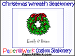 Christmas Wreath Stationery, Party Invitations & Thank You Notes