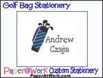 Golf Bag Stationery, Party Invitations & Thank You Notes
