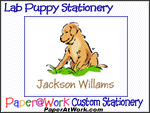 Lab Puppy Stationery, Party Invitations & Thank You Notes